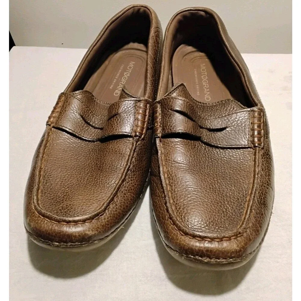 Cole Haan Motogrand Line Pebbled Leather Driving Casual Loafers Mens Size 8.5M